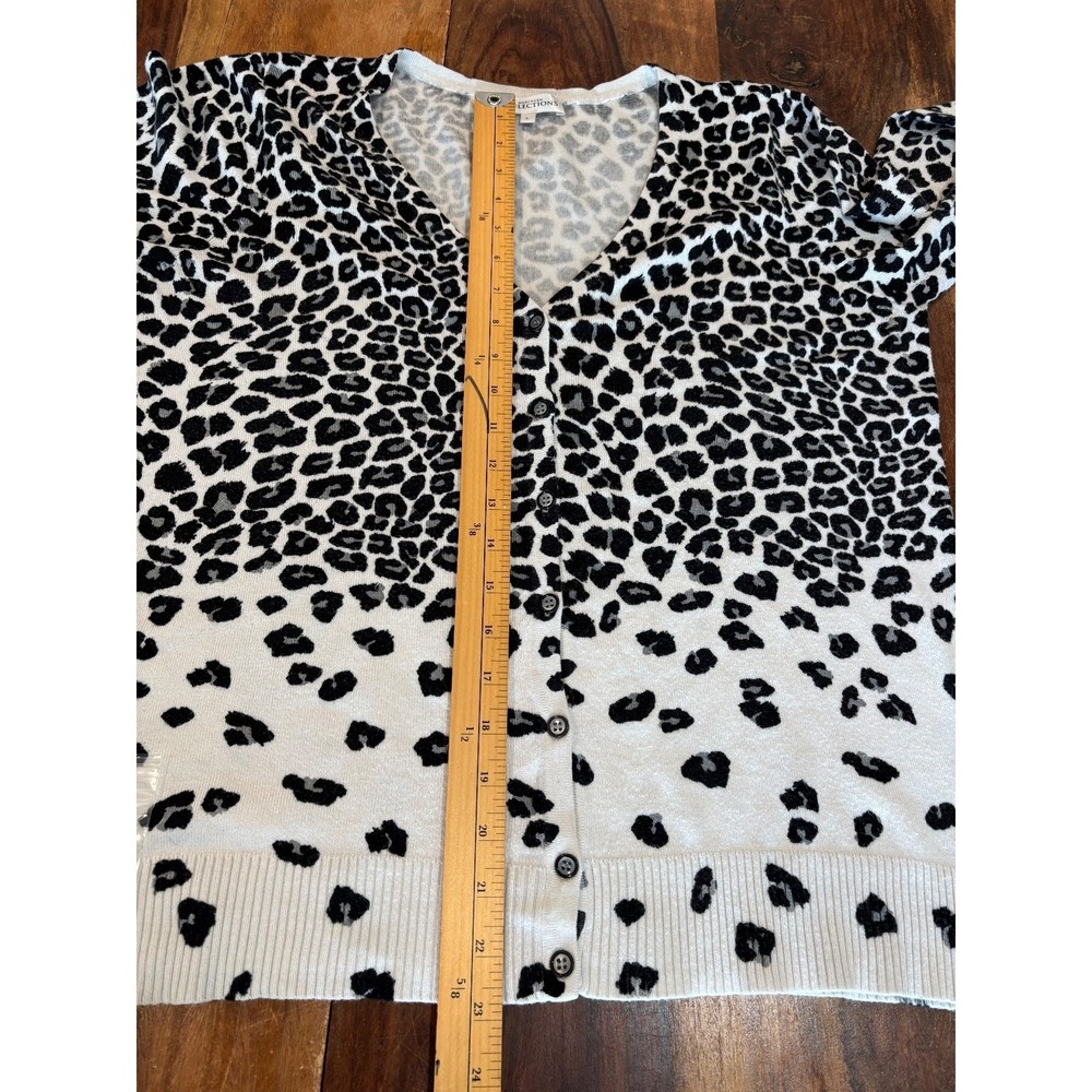 Northern Reflections gradient leopard animal print cardigan women's size large - Picture 5 of 5